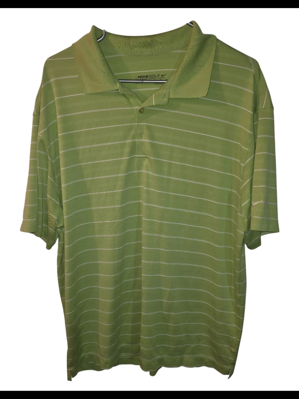 Nike Light Green Striped Golf Polo